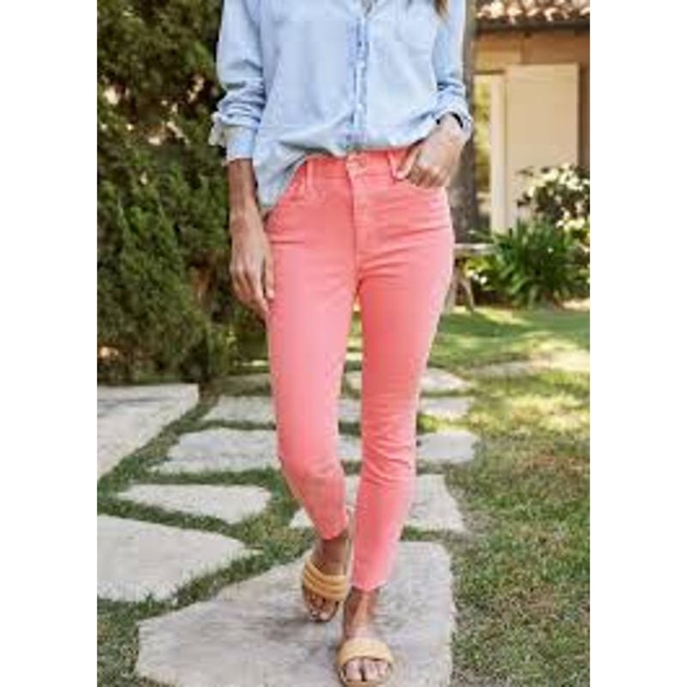 Frank & Eileen Sligo Skinny Jean Neon Pink SLIGO-NEPD Size 25 US 00 XXS NEW NWT